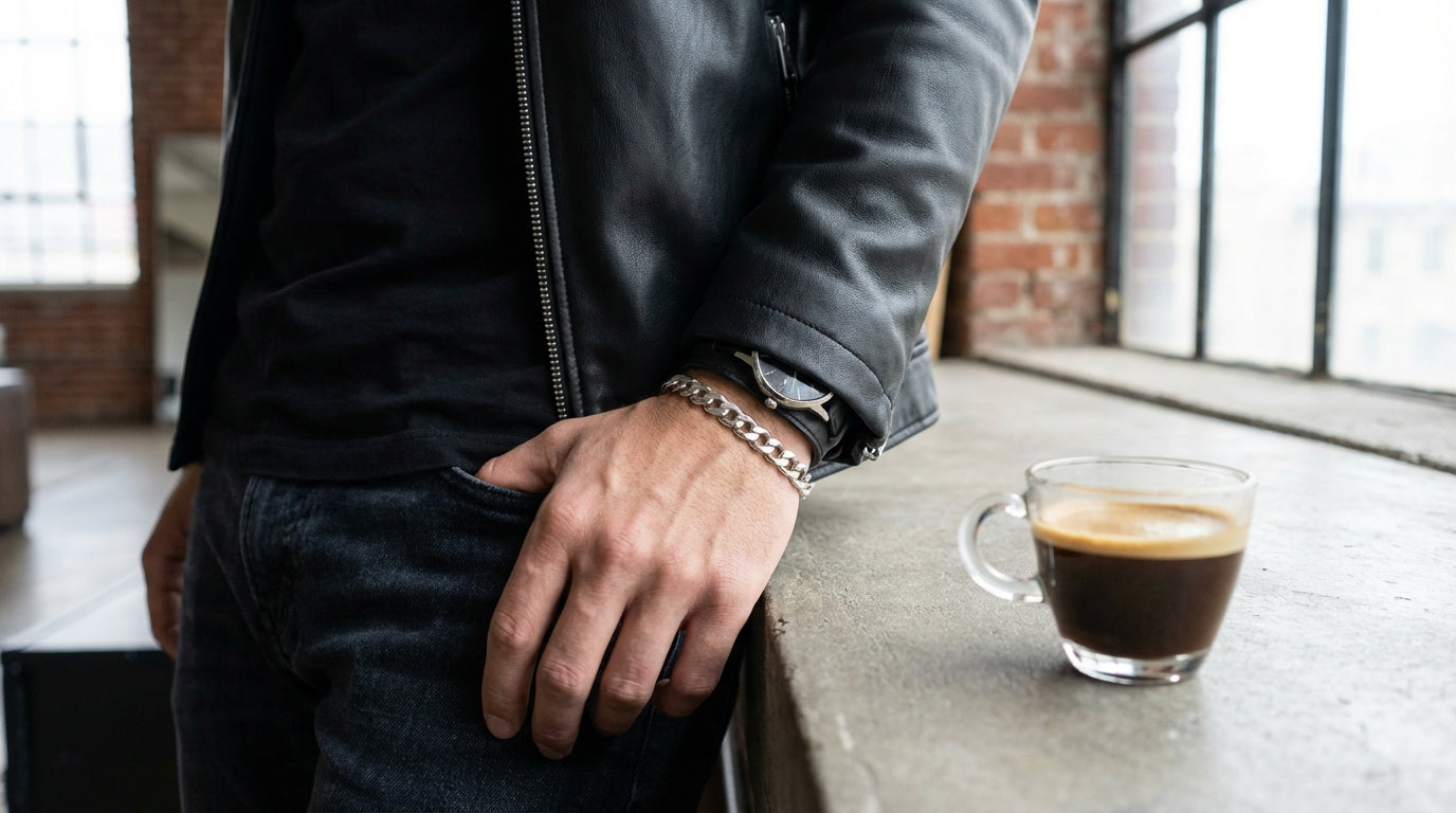 Men’s Silver Cuban Chain Bracelet