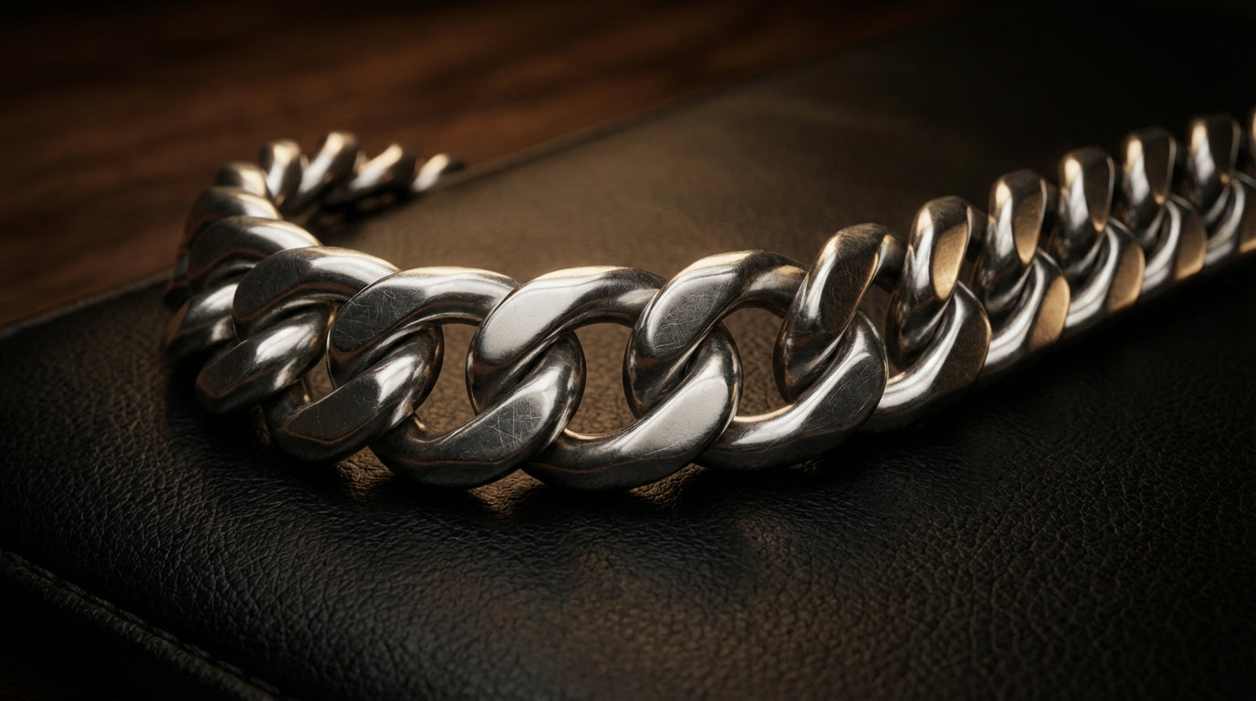 Men’s Silver Cuban Chain Bracelet
