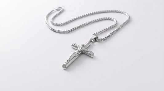 Crucifix Cross Pendant Necklace – Gold & Silver